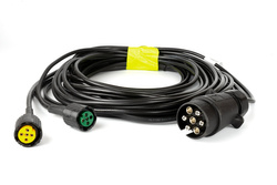 Elektrická instalace MANTES, kabeláž pro přívěs 5,2 m, 7PINOVÁ zástrčka, 2x5PINOVÉ bajonety