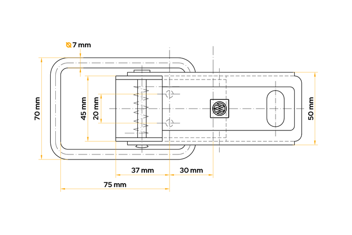 Boční hák pro přívěs WINTERHOFF BV 70-1