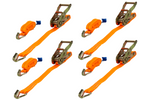 Sada čtyř oranžových přepravních pásů UNITRAILER 6m/25mm/1t s napínákem