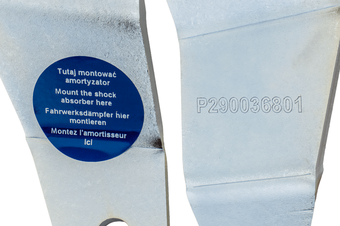 Montážní konzole tlumičů KNOTT P290037701 pro brzděné nápravy VGB8-18 A-36