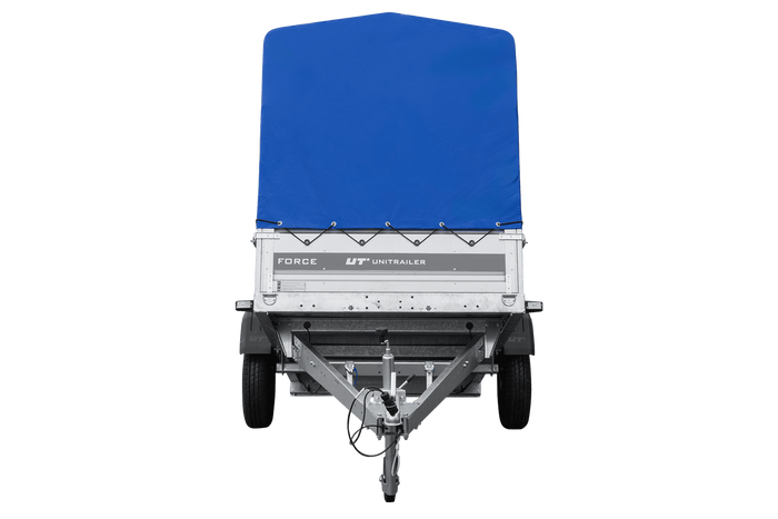 Lehký přívěs 230x125 UNITRAILER FORCE 230 KIPP s rámem H-1100 a modrým krytem