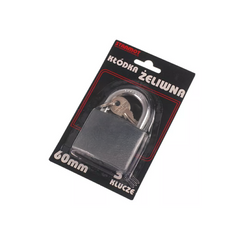 Litinový visací zámek 60mm HERMON, průměr očka 8mm