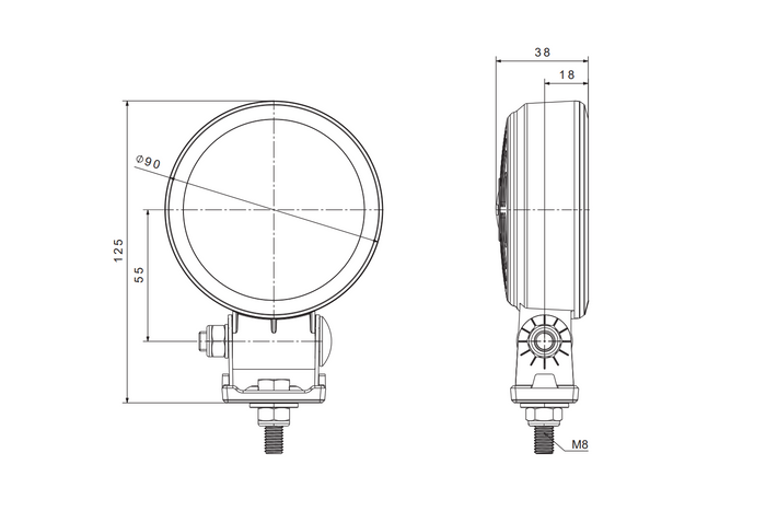 LED pracovní reflektorová svítilna FRISTOM FT-364 SLIM 6xLED 1500lm