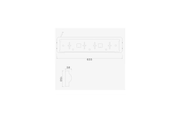 Ramka tablicy rejestr LED DC 0,8m
