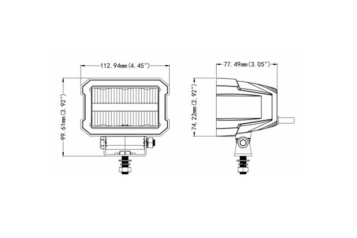 LED pracovní reflektor TruckLED BEZEL-LEN L3422 12xLED 2200lm