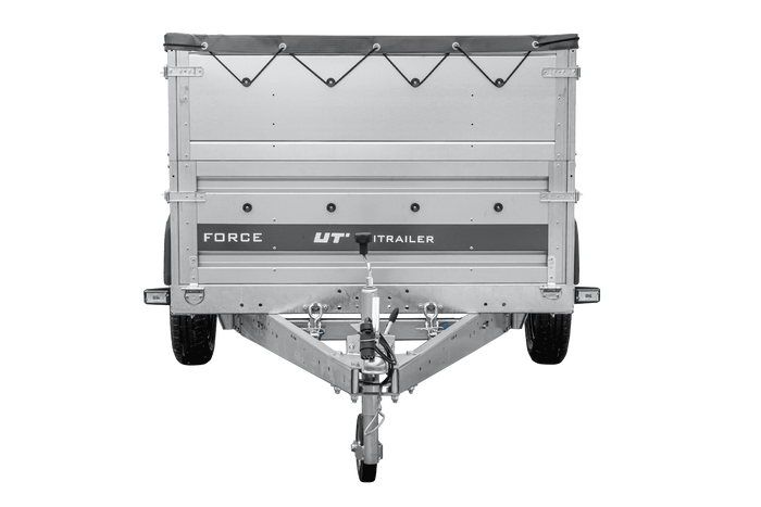 Lehký přívěs 264x125 UNITRAILER FORCE 264 KIPP s bočnicemi BIS, rámem H-0 a šedou plachtou