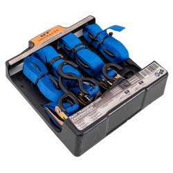 Sada čtyř přepravních pásů UNITRAILER s napínákem 4m/25mm/0,68t modrá