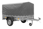 Jednonápravový přívěs 200x125 UNITRAILER GARDEN 201 KIPP s rámem H-800 a šedým krytem