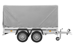 Dvounápravový přívěs 264x125 UNITRAILER GARDEN 264/2 KIPP s rámem H-1100 a šedou plachtou
