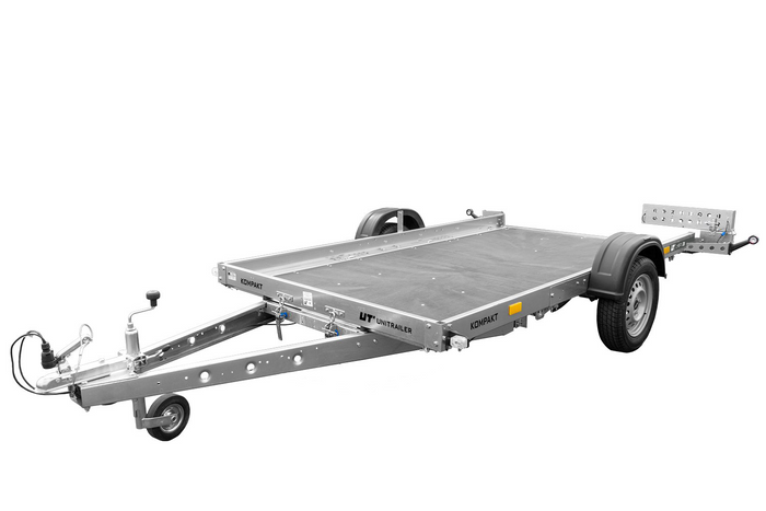 Lehký sklopný přívěs s jednou nápravou 295x164 Unitrailer KOMPAKT 300  CPH 750 kg pro přepravu motocyklových čtyřkolek