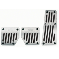 Hliníkové kryty pedálů LAMPA TOURING BLACK PILOT s protiskluzovou gumou