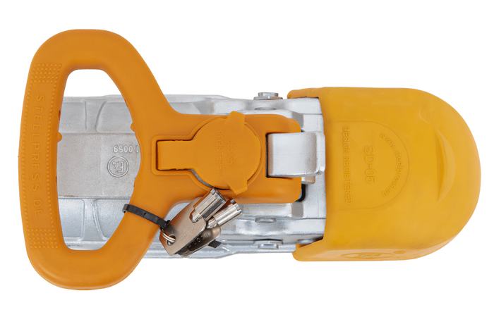 Kulové tažné zařízení STEELPRESS BC-3500E-00-02+SD pro přívěs o hmotnosti 3500 kg s ojí z litinové trubky o průměru 60,5 mm