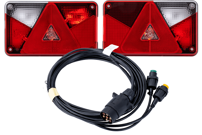 Zadní světla ASPÖCK MULTIPOINT V + kabelový svazek MANTES 4m 7PIN
