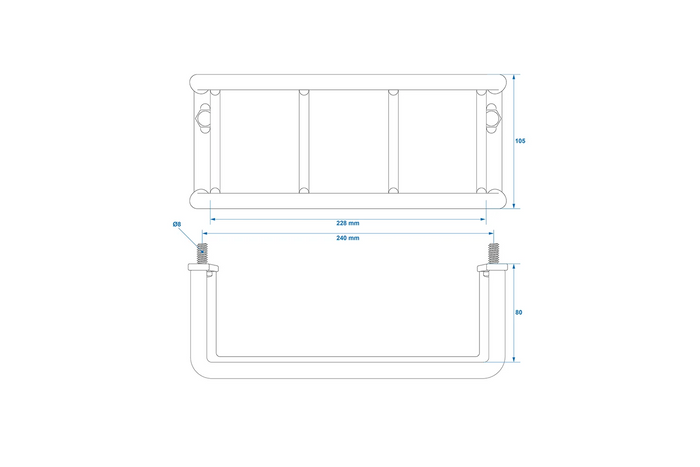 Ochranná mřížka zadního světla přívěsu ProPlus, kryt zadního světla 228x105x80mm