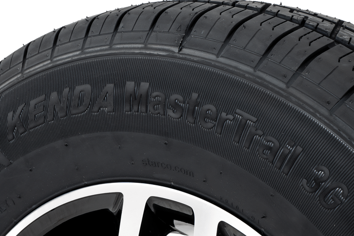 Vyztužené kolo přívěsu TYRE KENDA 185/80 R14C 104/102N ALU RÁFEK STARCO leštěný 5,5Jx14"H2 5x112 ET:30