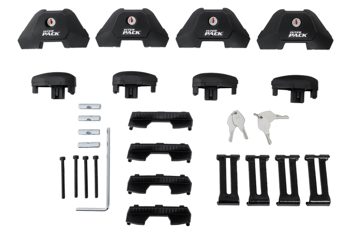 Střešní nosič Inter Pack Virgo IR 110 (G2) s integrovanými lyžinami (černý)
