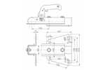 Adaptér pro kulové tažné zařízení WINTERHOFF WW 8-G+V pro přívěs o hmotnosti 800 kg s ojí typu V