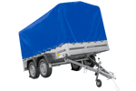 Dvounápravový přívěs 264x150 UNITRAILER GARDEN 265/2 KIPP s rámem H-1100 a modrým krytem