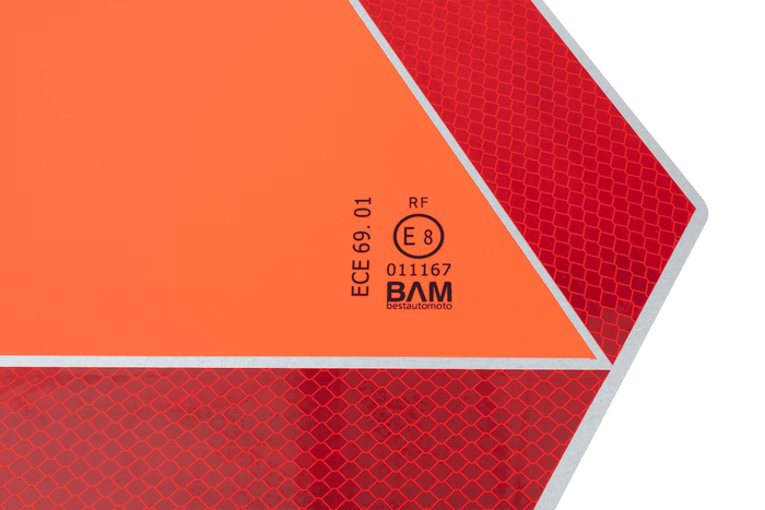 Reflexní tabule HERMON, pomalu se pohybující výstražný trojúhelník, 360x415mm