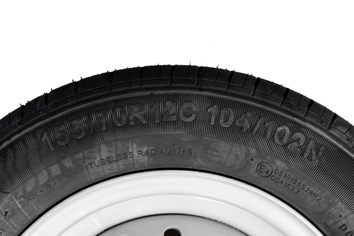Vyztužené kolo pro přívěs TIRE KENDA 155/70 R12C 104/102N KENDA RIM 4,5Jx12"H2 5x112 ET:20