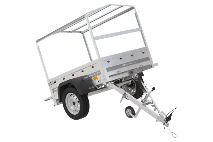 Jednonápravový přívěs 150x106 UNITRAILER GARDEN 150 KIPP s rámem H-800 a šedým krytem