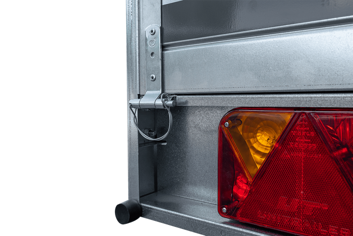 Přívěs pro auto 264x125 UNITRAILER GARDEN 264 KIPP s rámem H-1100 a šedou plachtou