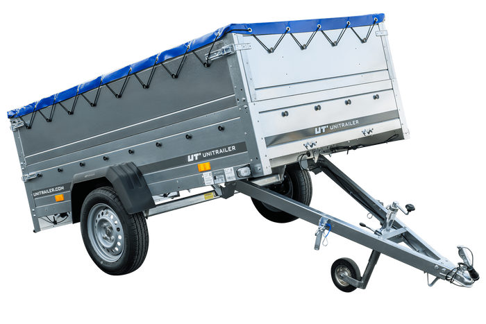 Přívěs Garden Trailer 230 KIPP s BIS bočnicemi a modrou plachtou