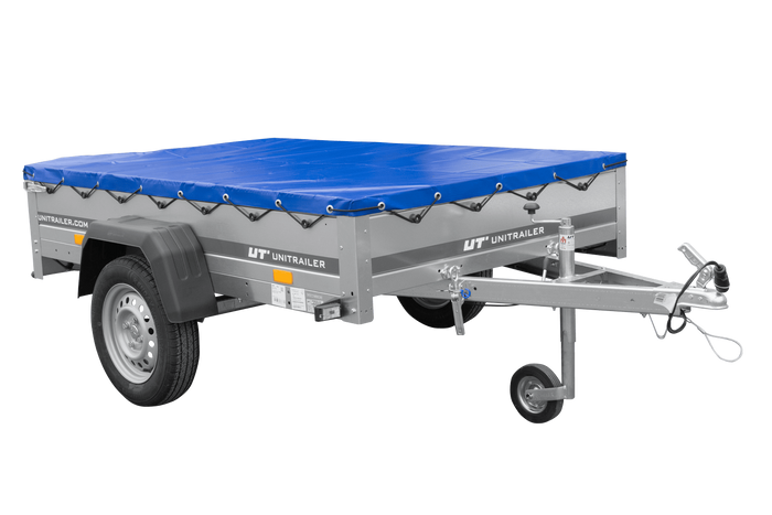 Lehký přívěs 200x125 UNITRAILER GARDEN 201 KIPP s modrým krytem