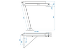 ProPlus 361510 výsuvná rohová podpěra pravá přední/levá zadní strana přívěsu 600 kg 460 mm