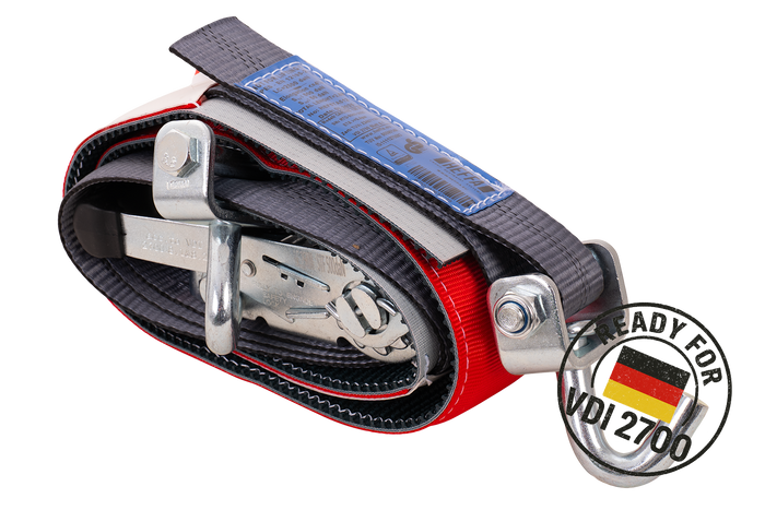 HEFFA CARLINE 130 přepravní pás pro odtahovku, zajišťovací pás pro kola 2,8 m/50 mm/5 t VDI 2700