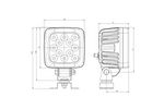 LED pracovní reflektor WAŚ W144/70 1206 12xLED 4000lm