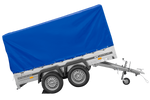 Dvounápravový přívěs 264x150 UNITRAILER GARDEN 265/2 KIPP s rámem H-1100 a modrým krytem