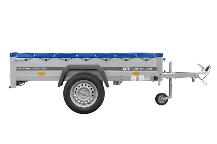 Lehký přívěs 200x125 UNITRAILER GARDEN 201 KIPP s modrým krytem