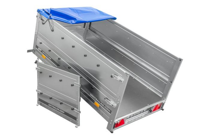 Přívěs Garden Trailer 200 KIPP s BIS bočnicemi a modrou plachtou