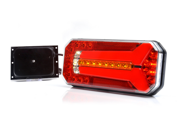 Zadní LED světlo WAŚ W150DD, univerzální, 6 funkcí