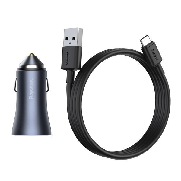 Sada nabíječky do auta BASEUS Golden Pro 2xUSB 40W + USB kabel