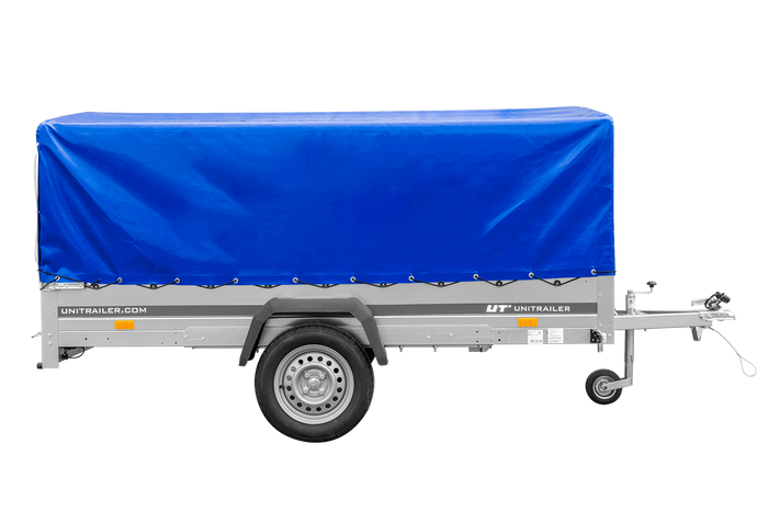 Jednonápravový přívěs 264x150 UNITRAILER GARDEN 265 KIPP s rámem H-800 a modrým krytem