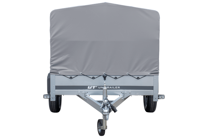 Jednonápravový přívěs 230x125 UNITRAILER GARDEN 230 FD s rámem H-800 a šedou plachtou