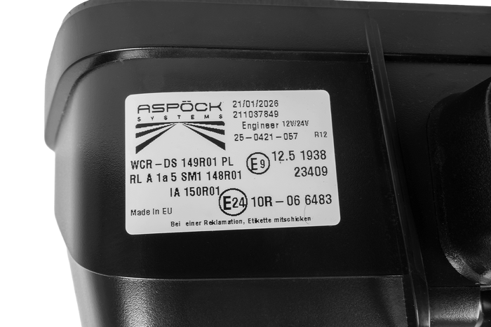 ASPÖCK LuxLED II LED přední světlo 7 funkcí 6pinové DEUTSCH DT06-6S levé
