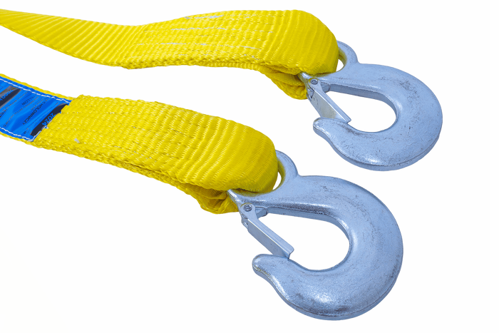 Tažné lano s háky Tažný popruh UNITRAILER 5m/50mm/7,5t žlutý