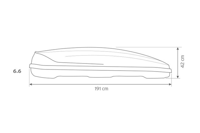 Střešní box Inter Pack Traxer 6.6, černá metalíza