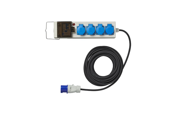 Prodlužovací kabel CEE pro kempování s rozbočovačem ProPlus 373583DE 10m kabel, 3x zásuvky Schuko, 2x USB