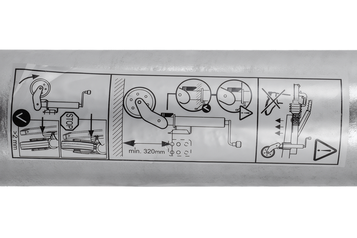 Automatické opěrné kolo AL-KO 1223638 s rukojetí 500 kg 60 mm 1010-1350 mm