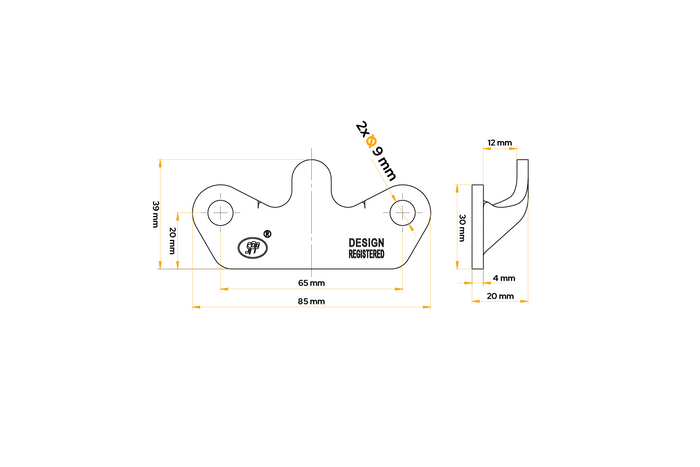Držák bočního tažného zařízení STEELPRESS Z-15 pro boční tažné zařízení přívěsu