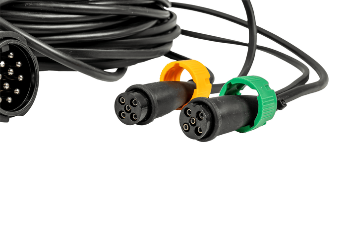 Elektroinstalace MANTES, svazek tažného vozidla, 7 m, zástrčka 13 PIN, bajonety 2x 5 PIN