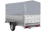 Lehký přívěs na pružinách 264x125 UNITRAILER GARDEN 264/R KIPP s bočnicemi BIS, rámem H-800 a šedým krytem