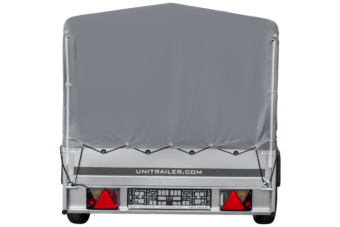 Přívěs Garden Trailer 264 KIPP s rámem H-800 a šedou plachtou