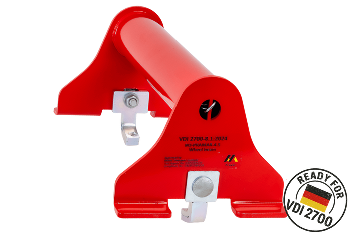 Zámek kol PRAMAR Radstopper VDI 2700 červený pro odtahovku - nastavitelný, univerzální