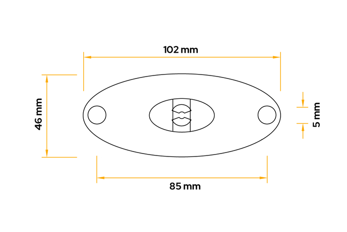 ASPÖCK FLATPOINT II LED obrysová lampa, oranžová, univerzální