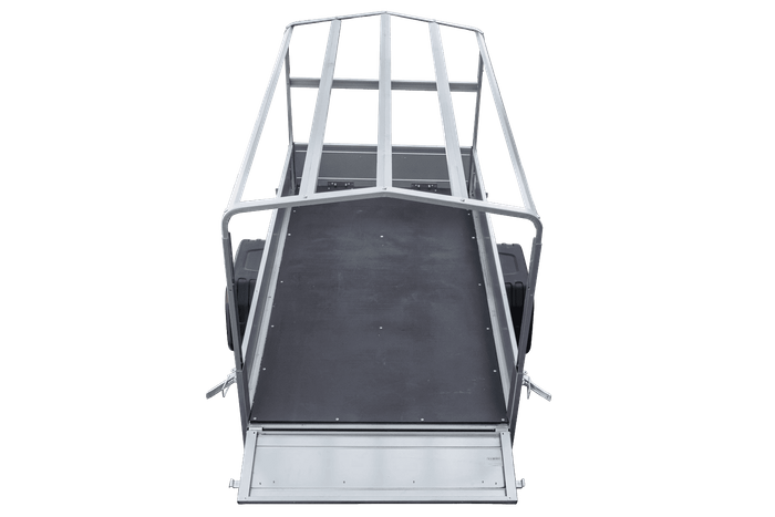 Přívěs pro auto 200x106 UNITRAILER GARDEN 200 KIPP s rámem H-800 a šedou plachtou